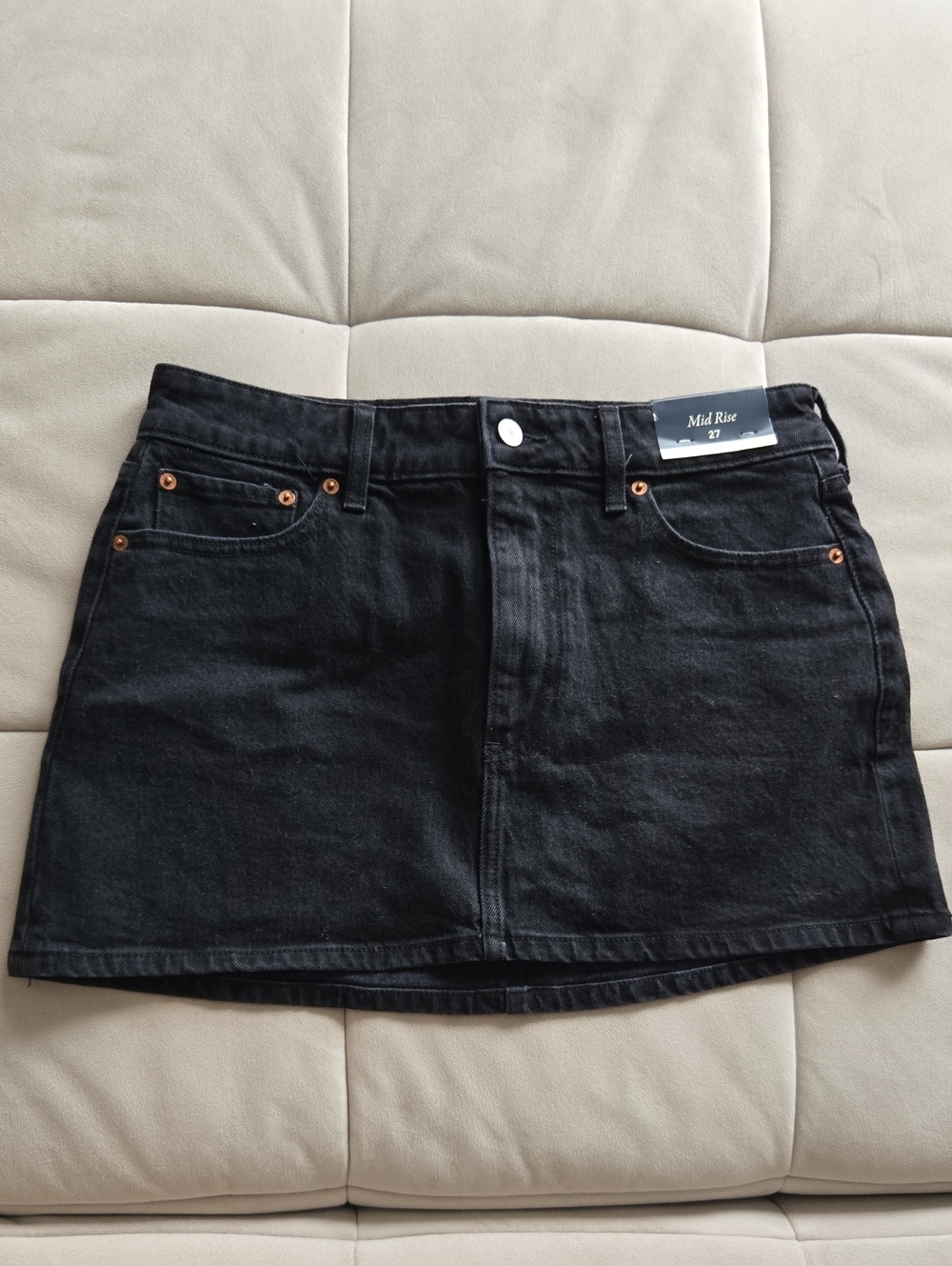 Abercrombie & Fitch Black Denim Mini Skirt